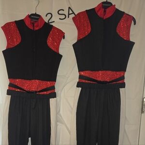 Stylish Black and Red Women's Jumpsuit
